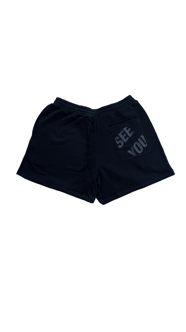 Nos vemos pantalones cortos gris jaspeado