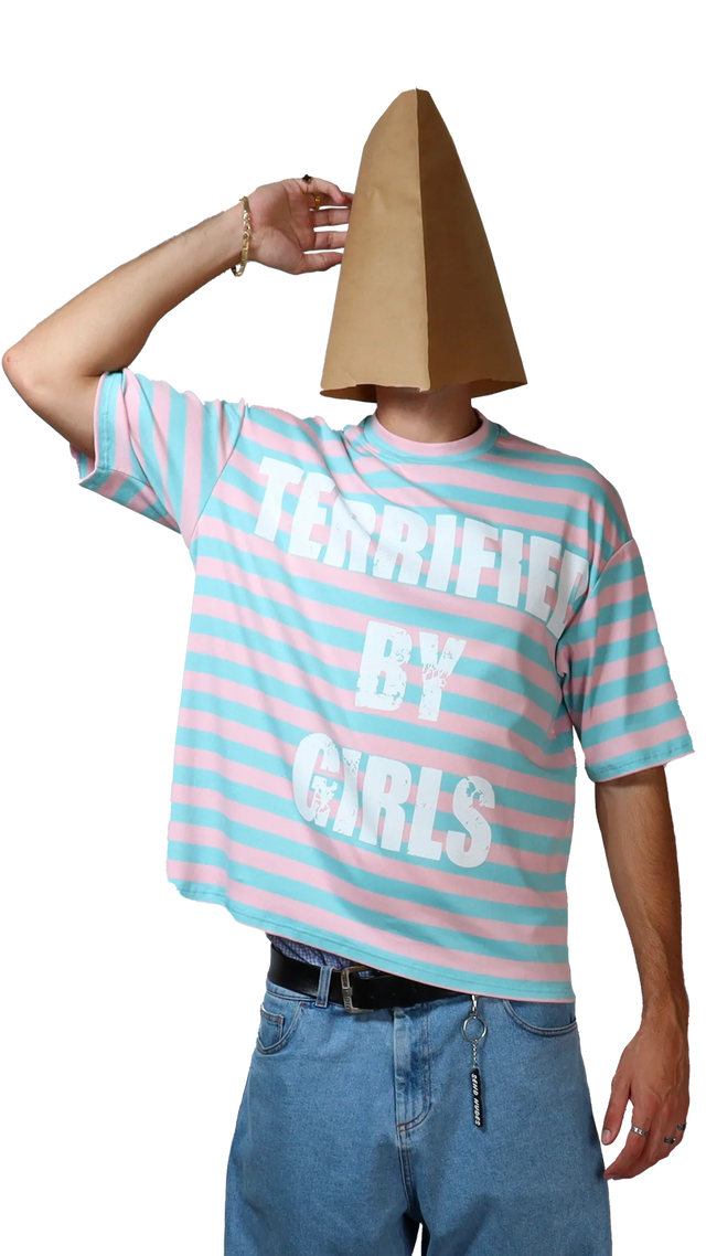 Camiseta de caramelo aterrorizada