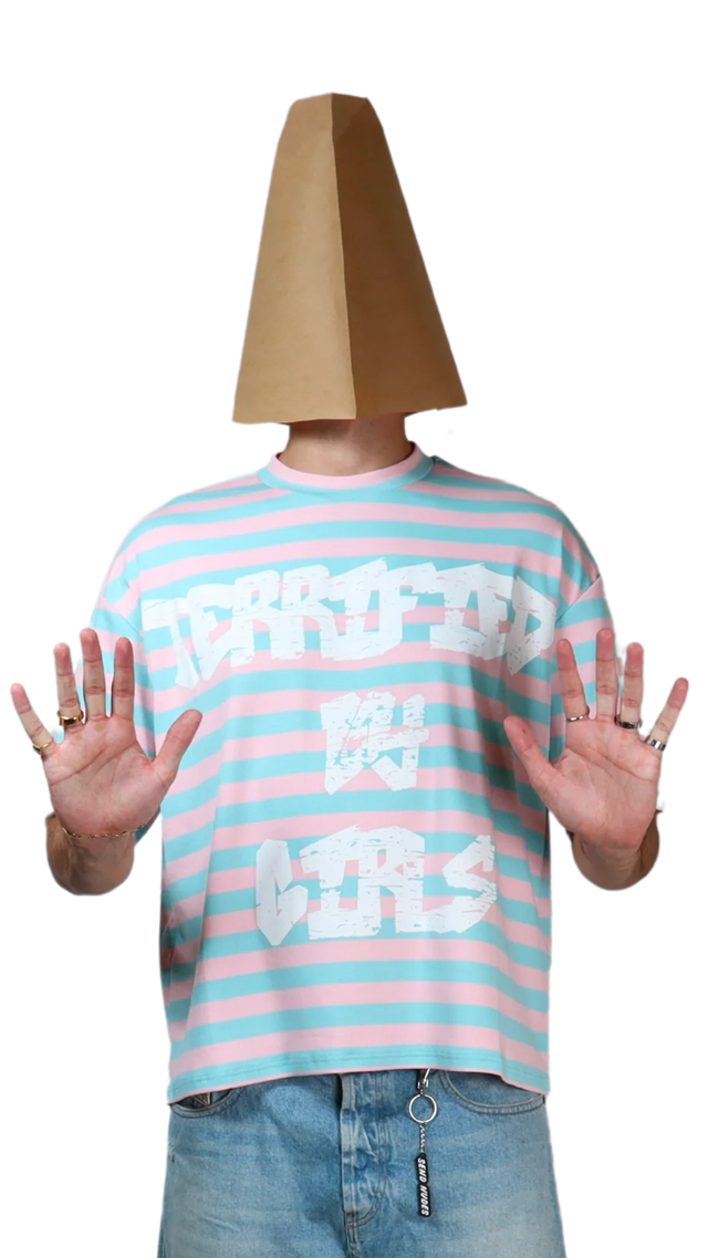 Camiseta de caramelo aterrorizada