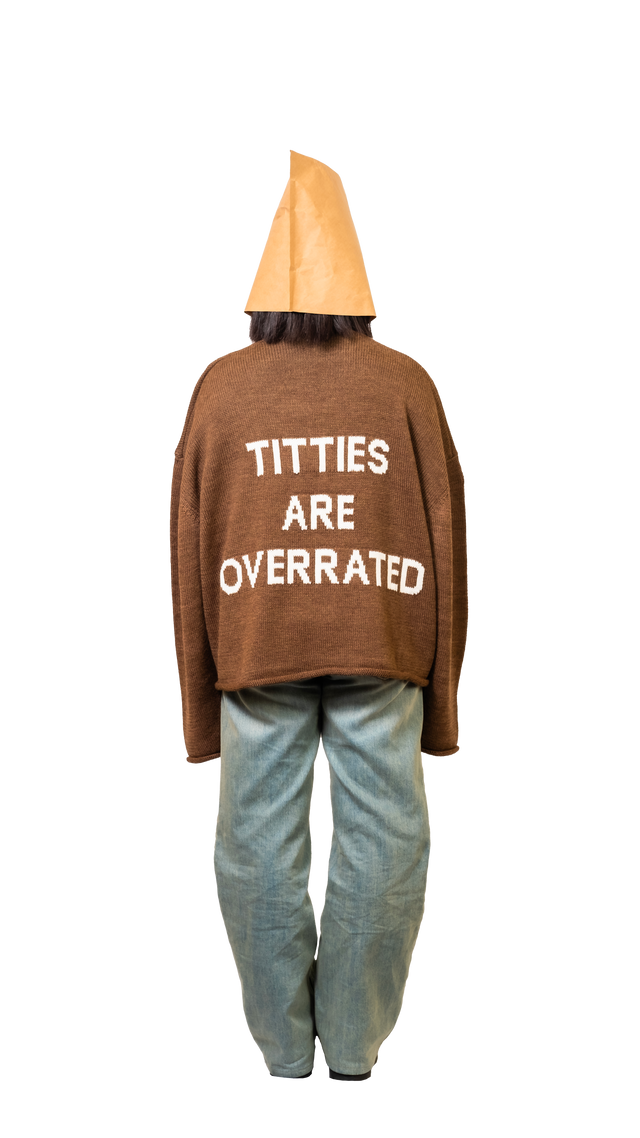 Titties Brown Crop Sweater - Pogostore.it