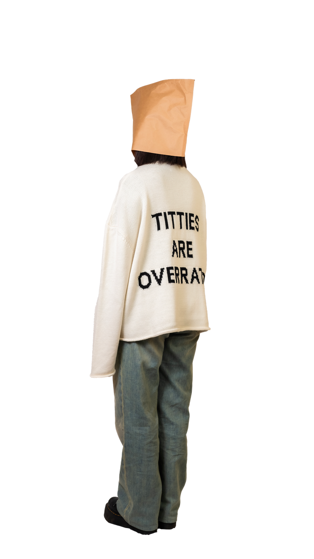 Titties White Crop Sweater - Pogostore.it