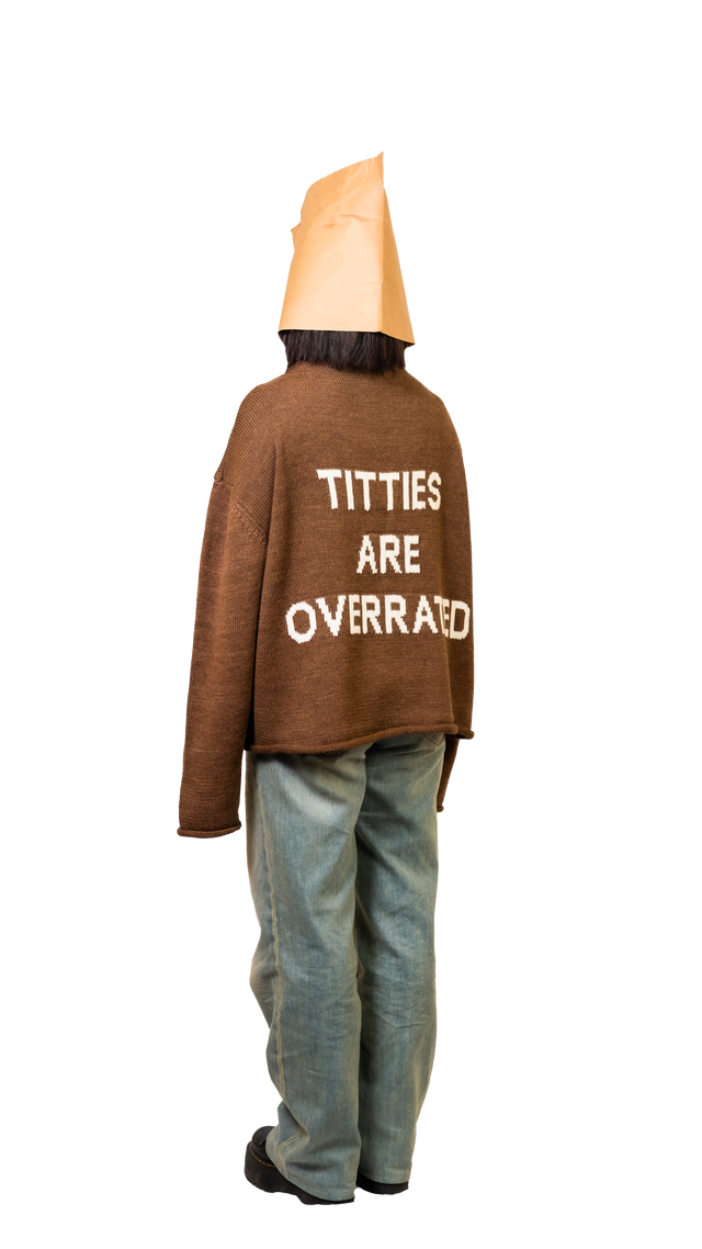 Titties Brown Crop Sweater - Pogostore.it