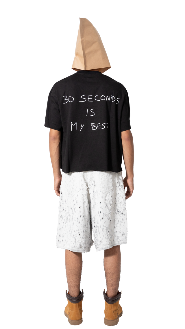 [TAGLIO VIVO] 30 Seconds Black Tee