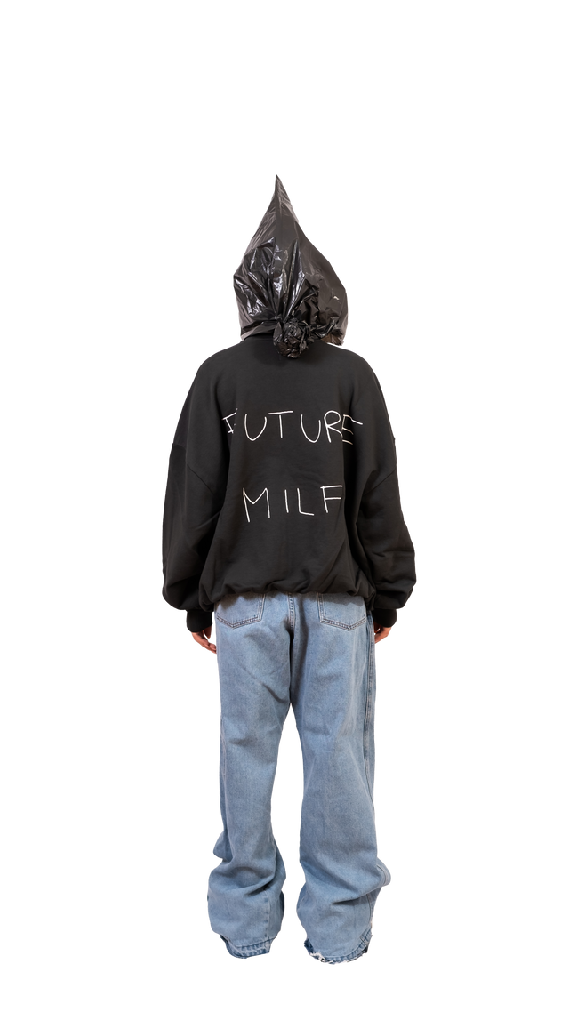 Future Milf Washed Black Crewneck - Pogostore.it