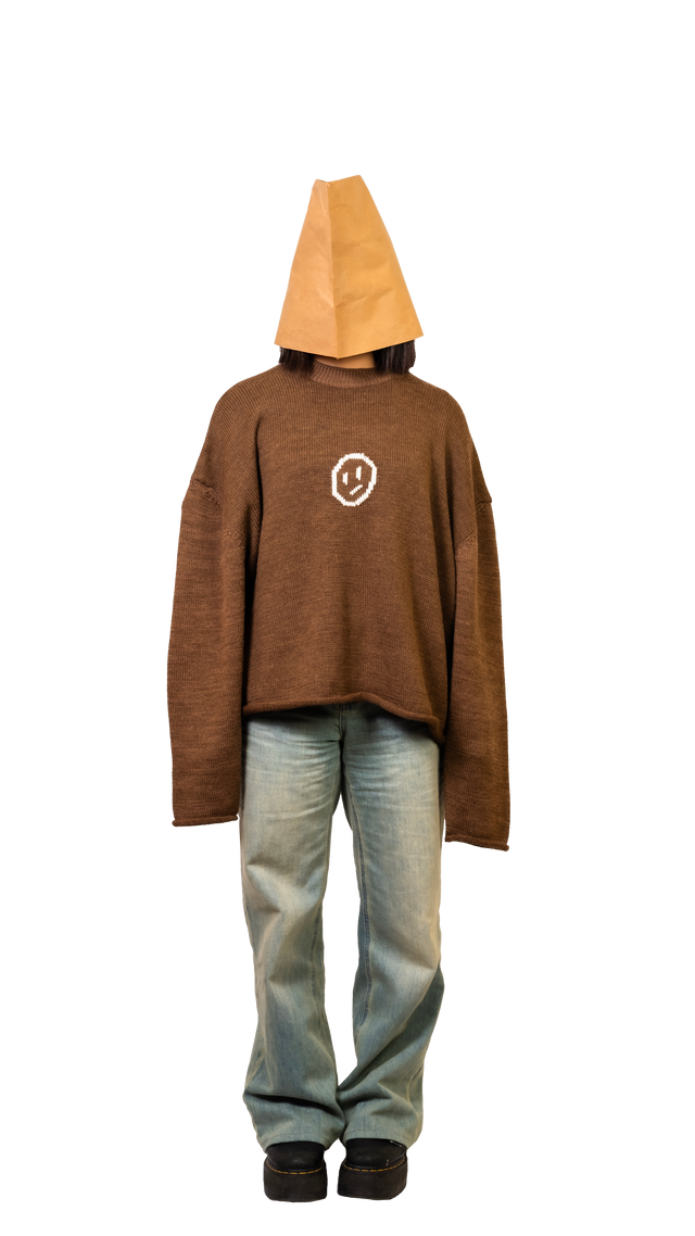 Titties Brown Crop Sweater - Pogostore.it