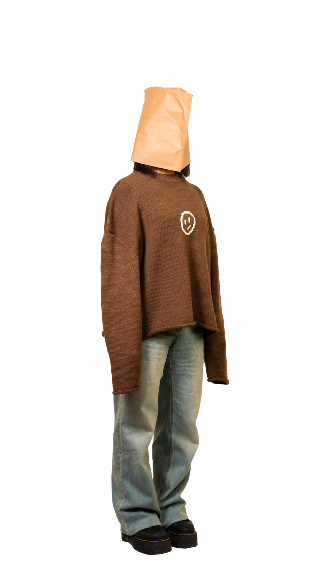 Titties Brown Crop Sweater - Pogostore.it