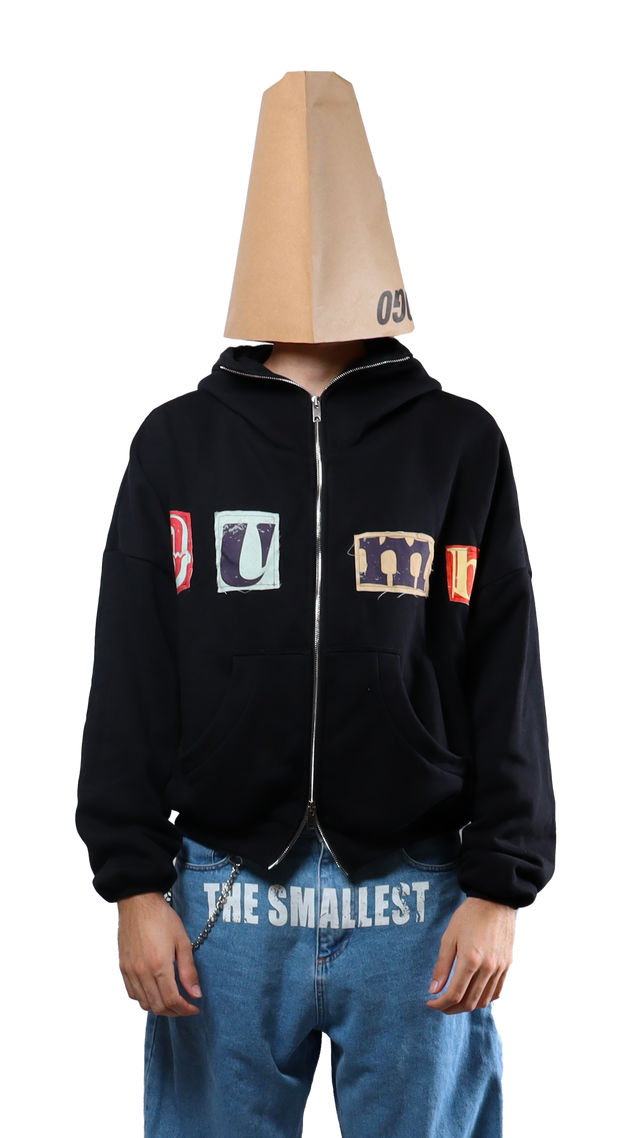 D*mb Black Zip Hoodie