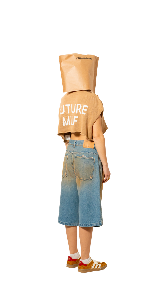 PRE ORDER - Future Milf Beige Sleeveless Crop Sweater - Pogostore.it