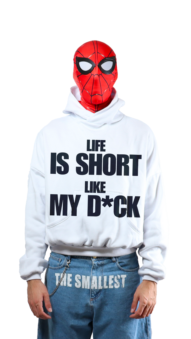 Life Is Short White Hoodie