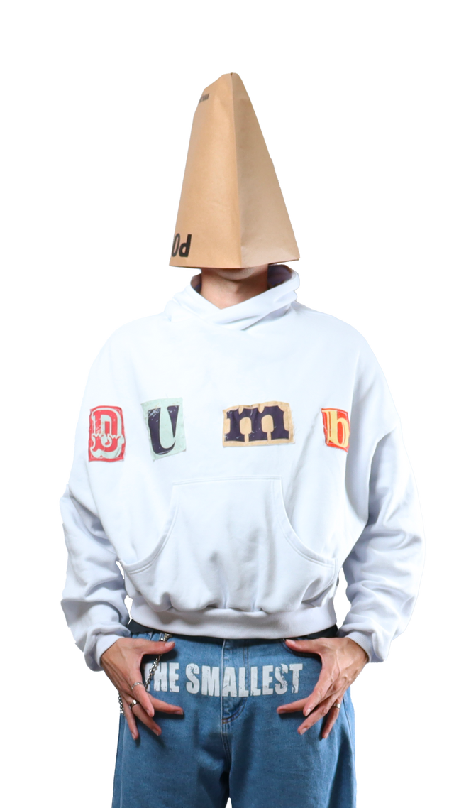 Dumb White Hoodie