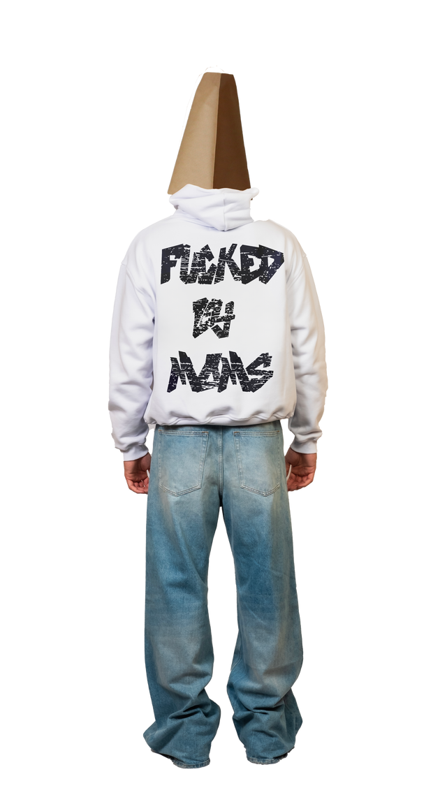 Fuck*d White Spray Hoodie