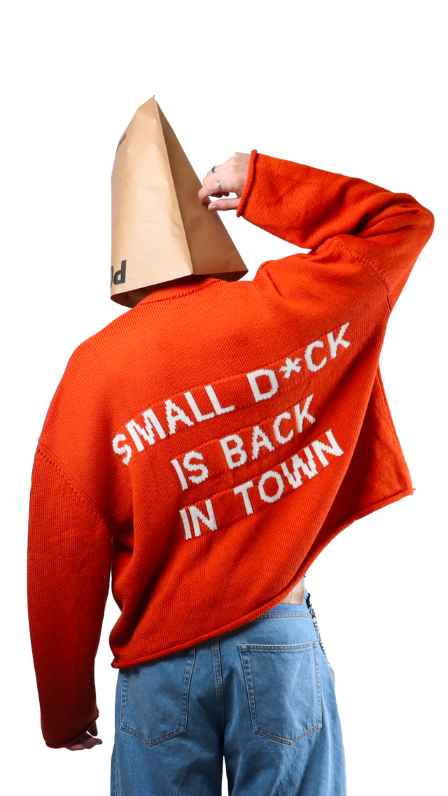 Back In Town Orange Crop Sweater