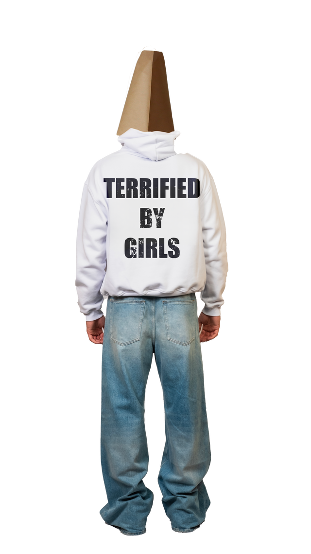 Terrified White Hoodie