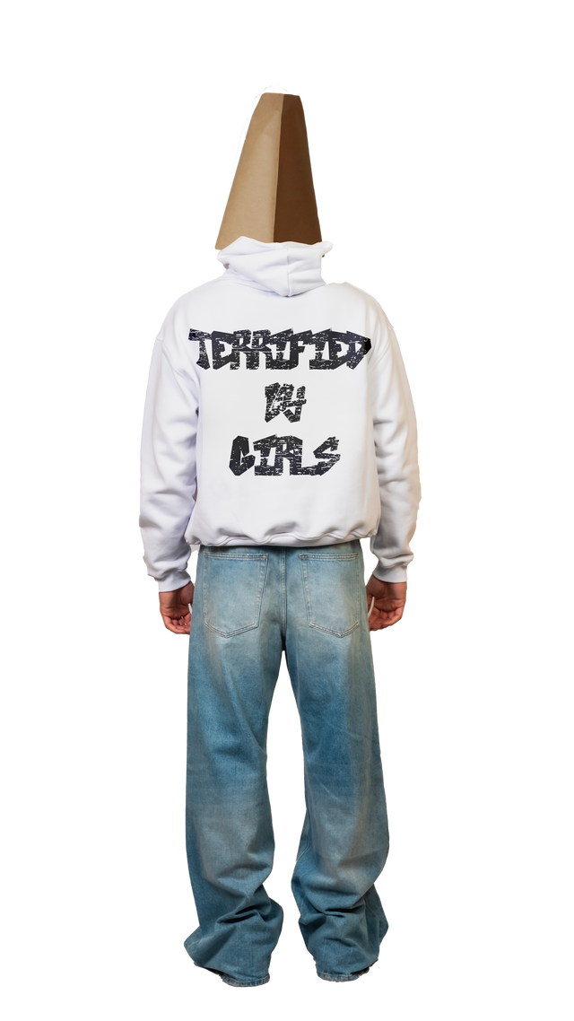 Terrified White Spray Hoodie