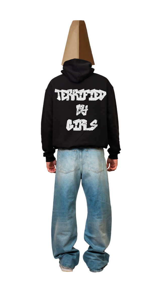 Terrified Spray Black Hoodie