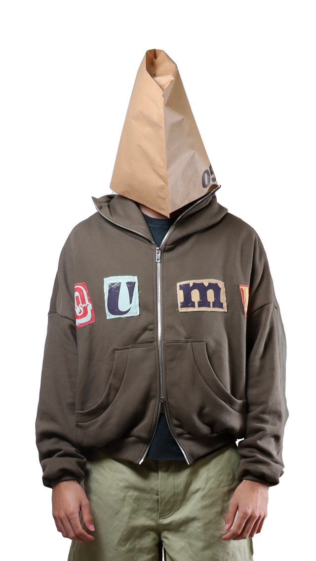 D*mb Brown Zip Hoodie